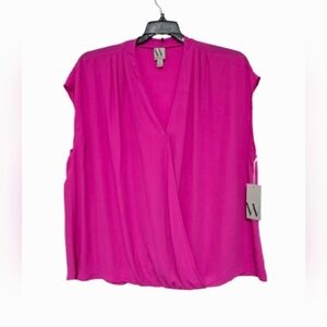 NWT Worthington Blouse Size 2X Lightweight Loose Fitting Pink Career Office